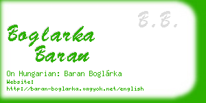 boglarka baran business card
