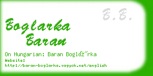 boglarka baran business card